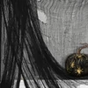 Kép 1/3 - Fekete géz függöny vagy Halloween-i asztalterítő 75 x 180cm