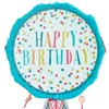 Kép 3/3 - Kerek Pinata Happy Birthday piros, rózsaszin, kék színben 