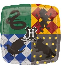 Harry Potter, négy címeres kocka alakú fólia lufi 18 inch