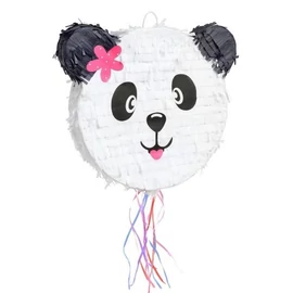 Lány panda maci fej pinata 42 cm