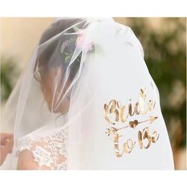 Bride to be rosegold feliratú lánybúcsús fátyol 