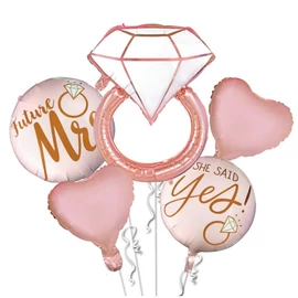  Lánykéréshez rózsaszín fólia lufi csomag 5 db-os szett 