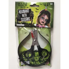 Gumi olló a fejbe Halloween-i jelmezhez kiegészítő fejdísz