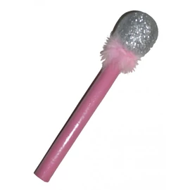 Rózsaszín mikrofon farsangi jelmez kiegészítő 26 cm