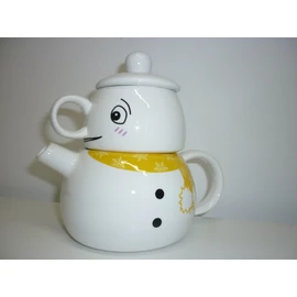 Karácsonyi hóember mintás teáskészlet Tea For One