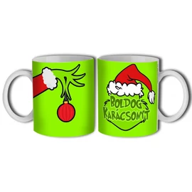 Karácsonyi ajándék zöld grincs bögre