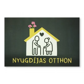 Nyugdíjas otthon feliratú vicces lábtörlő