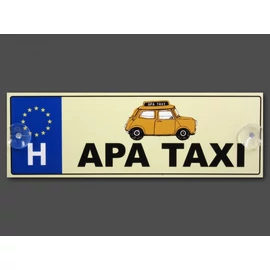 Apa taxi vicces rendszámtábla autós mintával