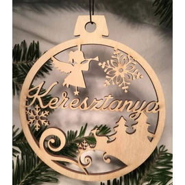 Karácsonyi ajándék díszgömb Keresztanya