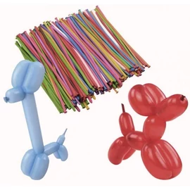 Vegyes színű latex kukac lufi 10db/csomag