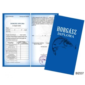 Horgász diploma bizonyítvány 