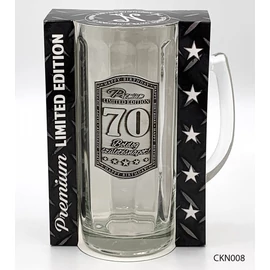 Premium Limited Edition 70 Boldog szülinapot ón cimkés korsó 500 ml