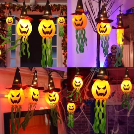 Halloween-i textil, led-es tök lampion 60 cm 