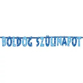 Boldog szülinapot kék betűfüzér 230 cm 