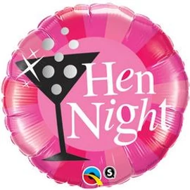 18 inch-es Hen Night! Rózsaszín Fólia Lufi Lánybúcsúra