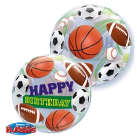 22 inch-es Birthday Sport Ball - Sportlabdás Szülinapi Bubble Lufi