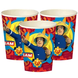 Fireman Sam - Tűzoltó Parti Pohár - 250 ml, 8 db-os