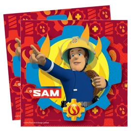 Fireman Sam - Tűzoltó Parti Szalvéta - 33 cm x 33 cm, 20 db-os