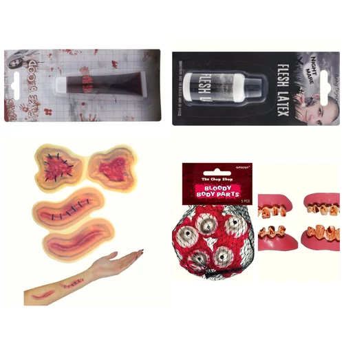 Halloween válogatás box ZOMBI dekoráció és jelmez kellékek