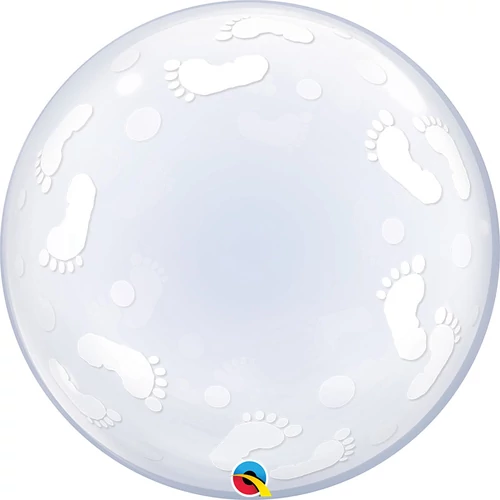 24 inch-es Baby Footprints Deco Bubble Lufi