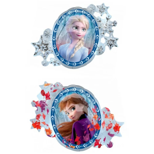 Elza &amp; Anna Frozen- Jégvarázs 2.  fólia lufi 76 cm 