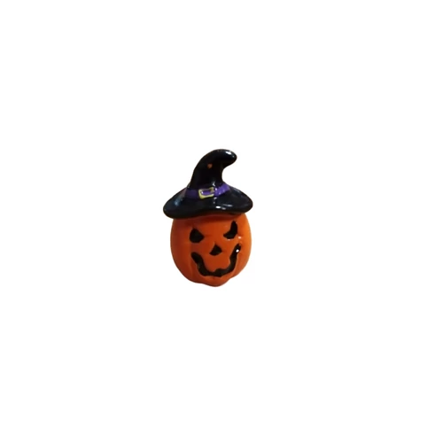 Halloween-i kerámia tök boszorkány sapkában 