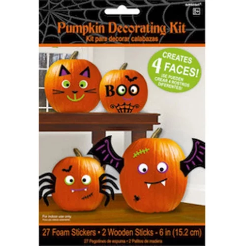 Halloween-i tök dekoráláshoz vicces szivacsos matricák 29 db-os szett