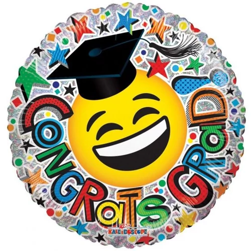Gratulálok! Smiley fólia lufi