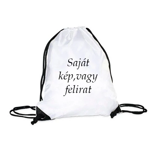 Fehér tornazsák, saját képpel vagy felirattal