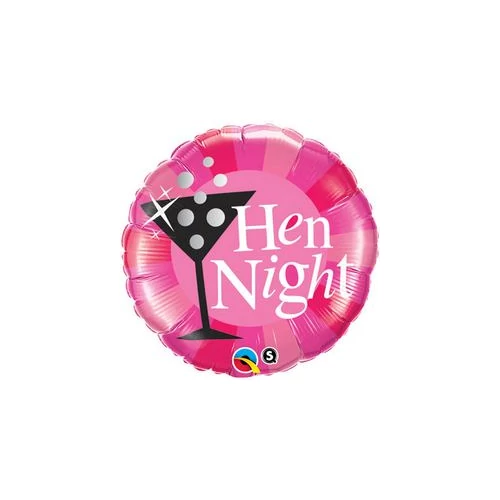 18 inch-es Hen Night! Rózsaszín Fólia Lufi Lánybúcsúra