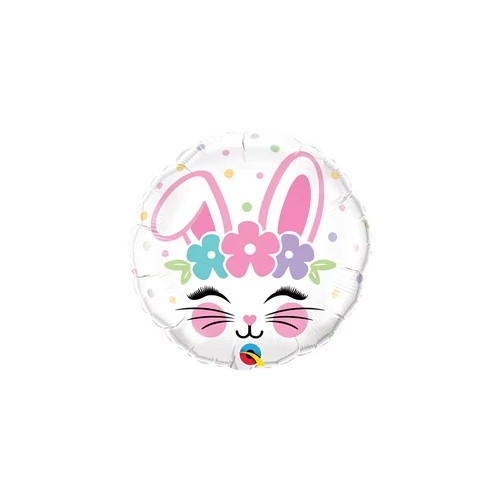 18 inch-es Nyuszi Arc - Bunny Face Húsvéti Fólia Lufi