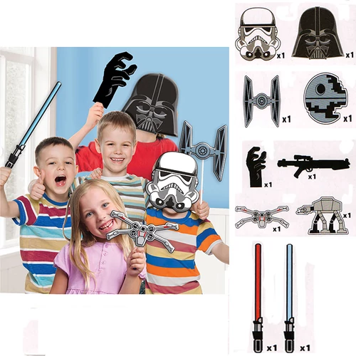 Star Wars Kellékek Pálcán Fotózáshoz - 10 db-os